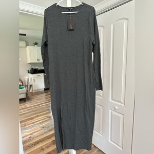 Fashion Nova Date Daze Ribbed Midi Dress